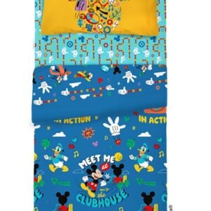 Sabana piñata de 1 1/2 plazas Incluye sábana ajustable, sábana superior y funda de almohada  100% poliéster