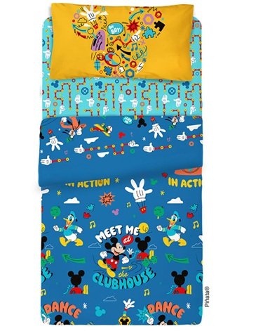 Sabana piñata de 1 1/2 plazas Incluye sábana ajustable, sábana superior y funda de almohada 100% poliéster