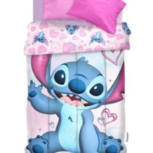 ACOLCHADO PIÑATA STITCH DE 1 1/2 PLAZAS REVERSIBLE