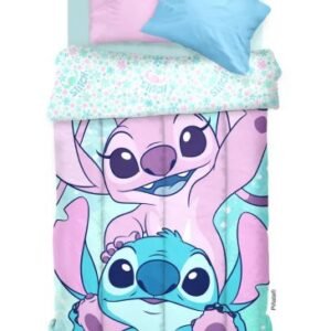 ACOLCHADO PIÑATA STITCH DE 1 1/2 PLAZAS REVERSIBLE