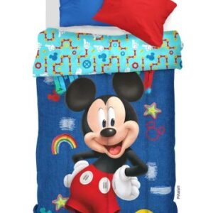 ACOLCHADO PIÑATA MICKEY DE 1 1/2 PLAZAS REVERSIBLE