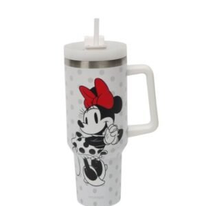VASO TERMICO DISNEY MINNIE BLANCO  ACERO INOXIDABLE 1200 ML