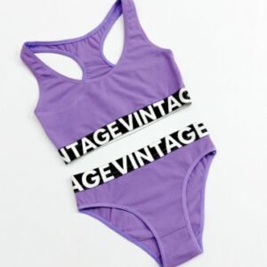 Conjunto vintage con elástico Talle 4 blanco.