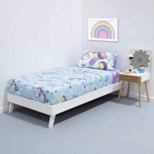 SÁBANA PIÑATA UNICORNIO 
1 1/2 PLAZAS