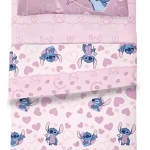 SÁBANA PIÑATA STITCH  1 1/2 PLAZAS  INCLUYE SÁBANA AJUSTABLE, SÁBANA SUPERIOR Y FUNDA DE ALMOHADA