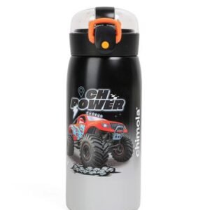 BOTELLA CHIMOLA DE ACERO INOXIDABLE TERMICA DE 450 ML CON FUNDA Y TIRA INCLUIDA