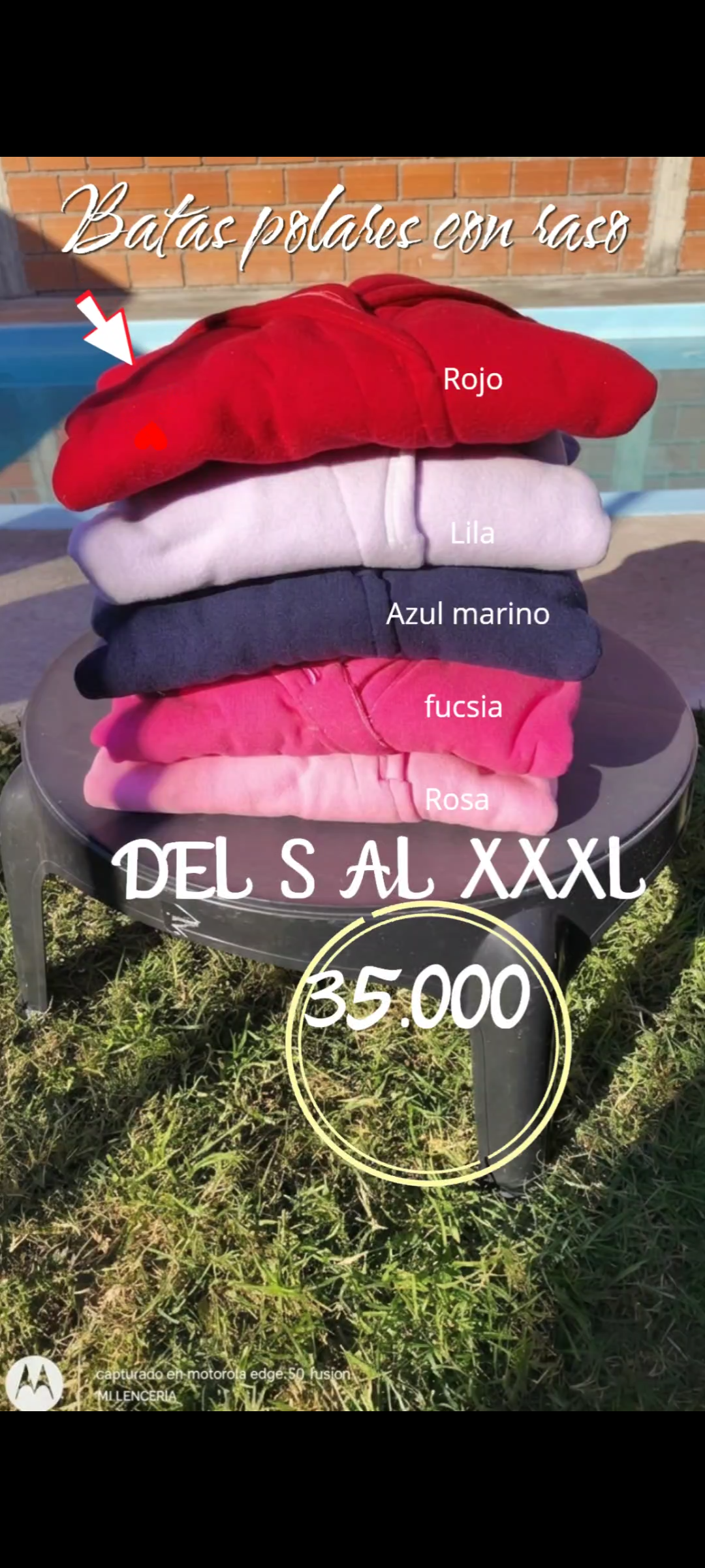 BATA POLAR CON RASO S AL XXXL