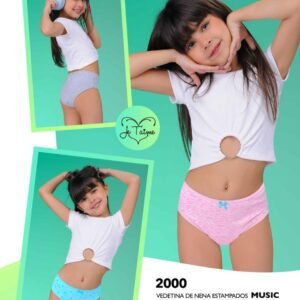 VEDETINAS JE TAIME NENA ALGODÓN Y LYCRA PACK X3 MUSIC